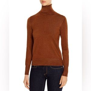 Kate Spade Metallic Ribbed Turtleneck Sweater - Size L